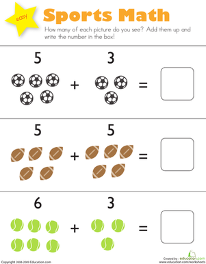 Basic Addition Worksheets For Kindergarten