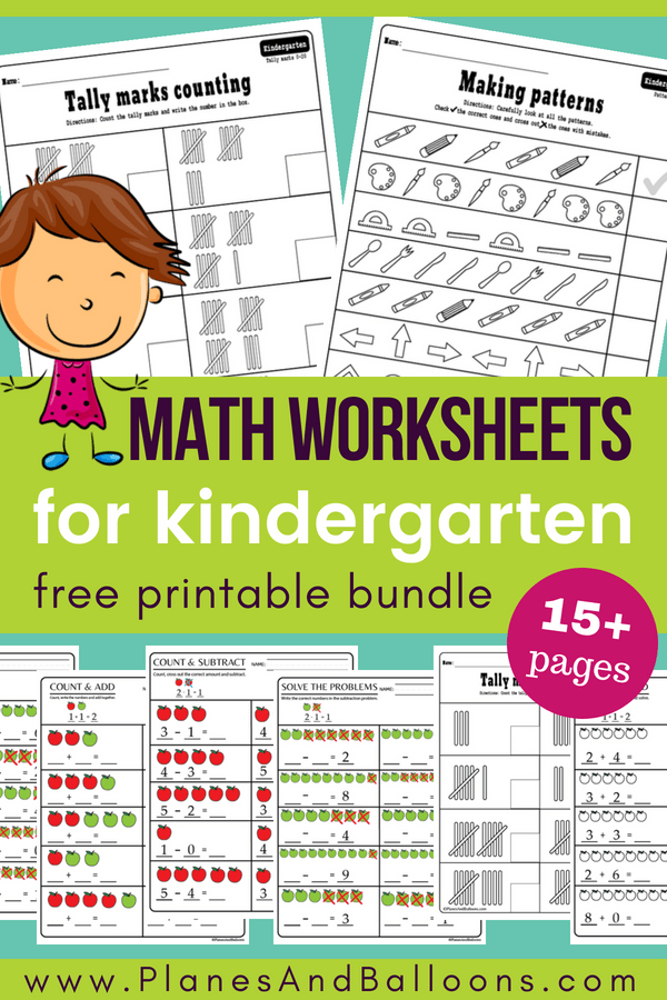 Free Printable Math Addition Worksheets For Kindergarten Pdf