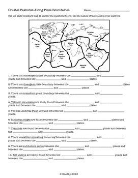 Plate Tectonics Worksheet Answer Key