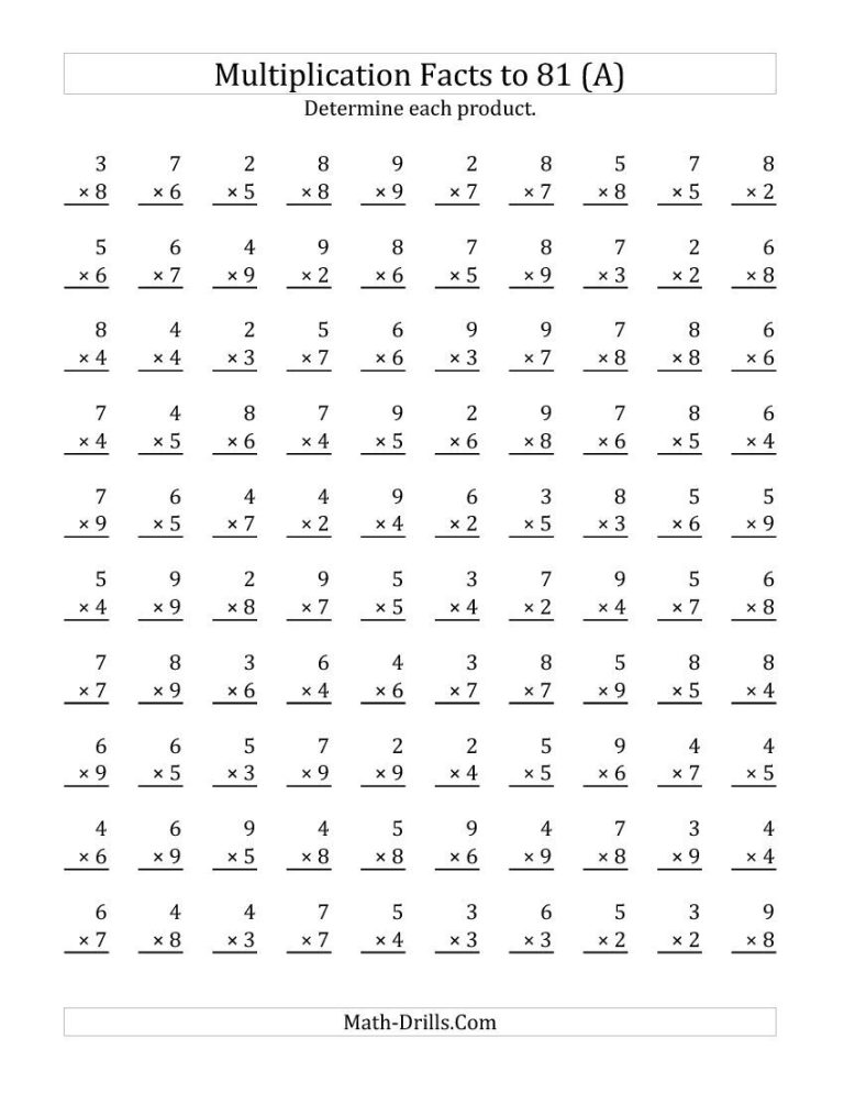 Math Worksheets Multiplication By 2