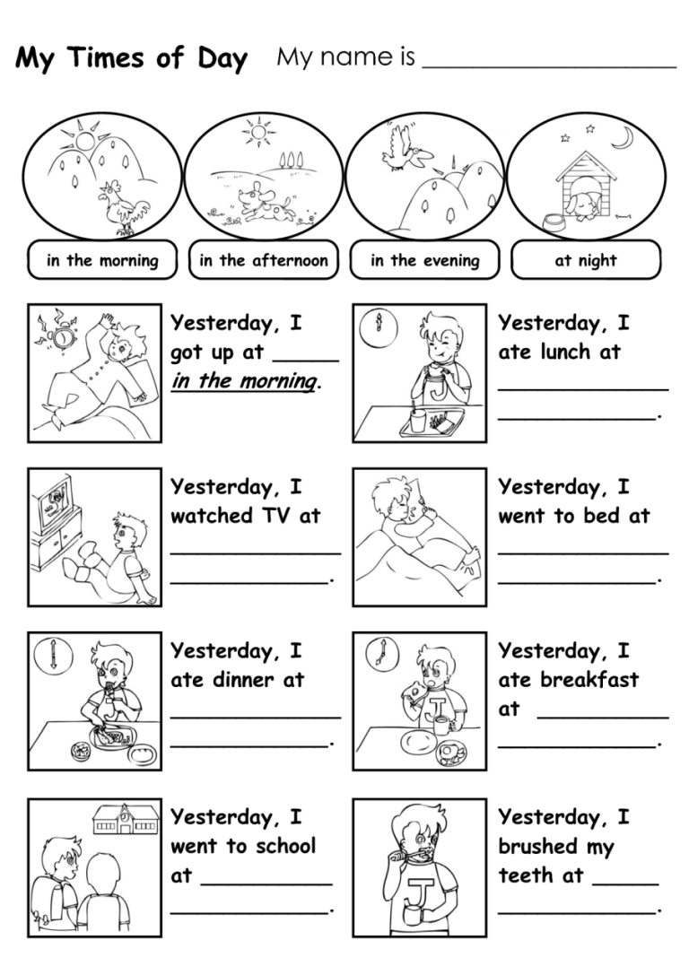 Sequencing Worksheets For Adults