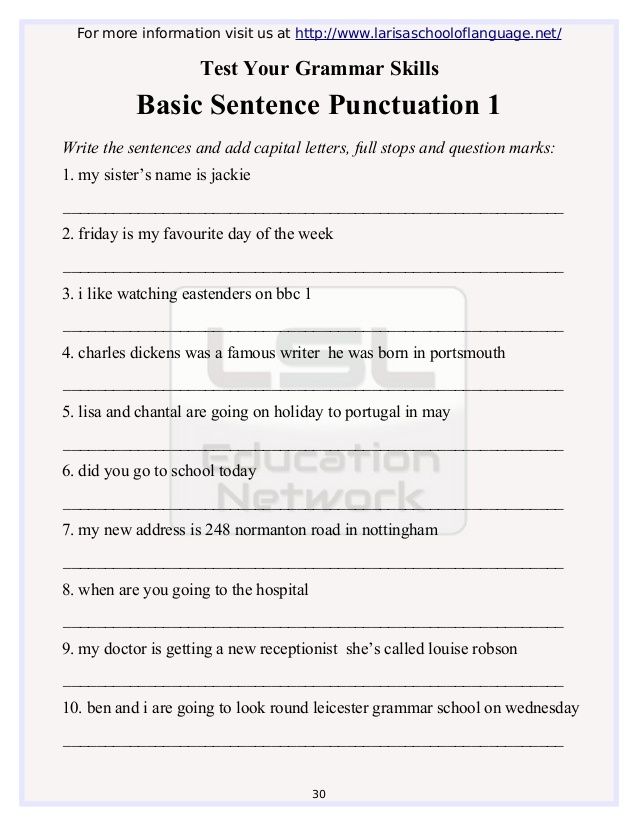 Year 4 English Worksheets Pdf