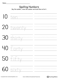 Number Names Worksheets For Grade 1 Pdf