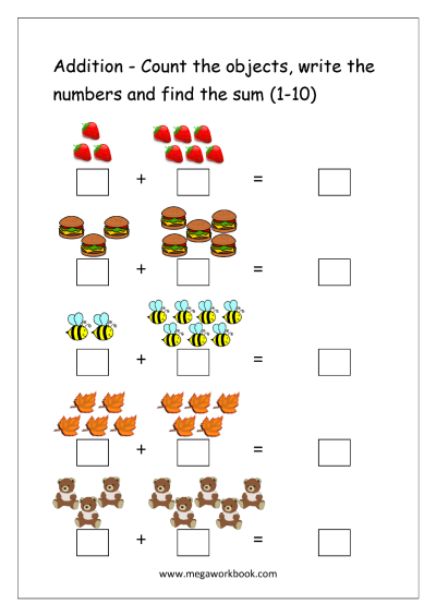 Addition Worksheets With Pictures