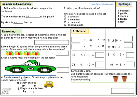 Year 2 Sats Practice Worksheets Pdf