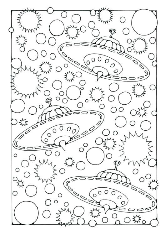 Space Coloring Sheets