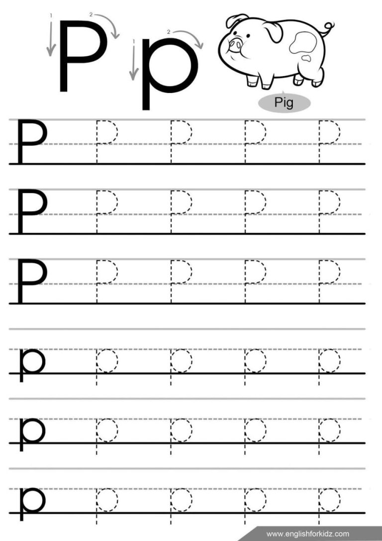 Letter P Worksheets Prek