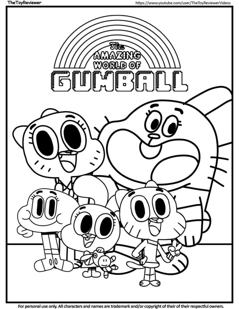 Gumball Coloring Pages