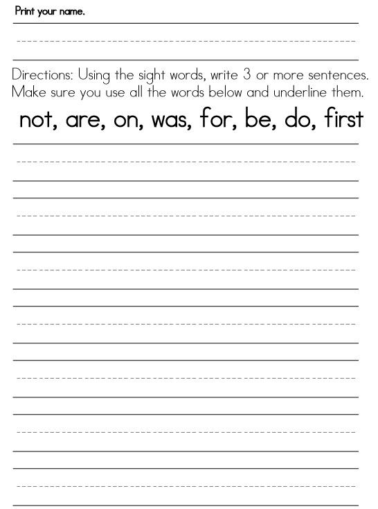 Language Arts Worksheets For 1st Grade