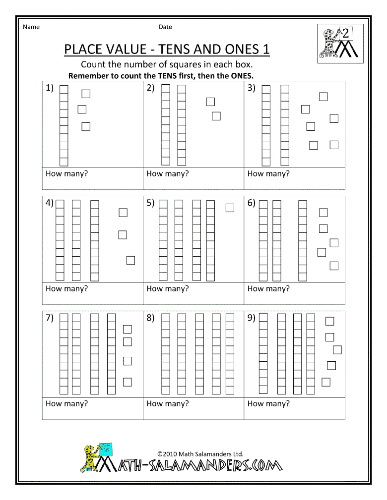 Place Value Worksheets For Grade 1