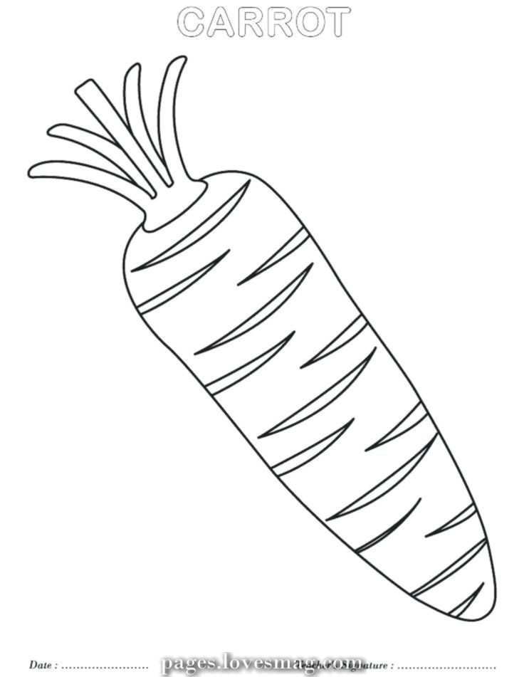 Carrot Coloring Page