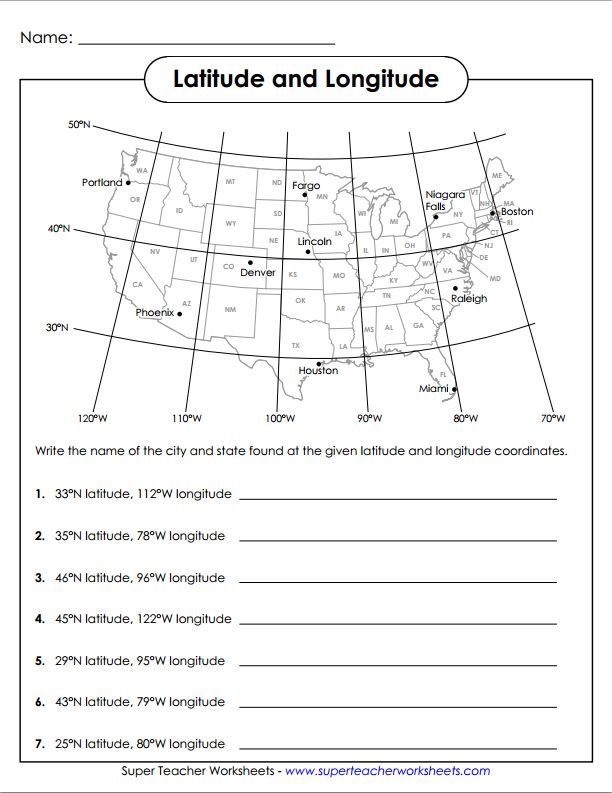 Geography Worksheets 7th Grade