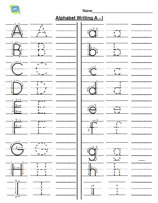 Alphabet Writing Practice For Kindergarten