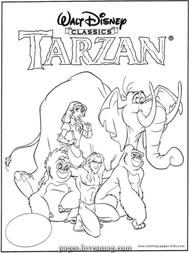 Tarzan Coloring Pages