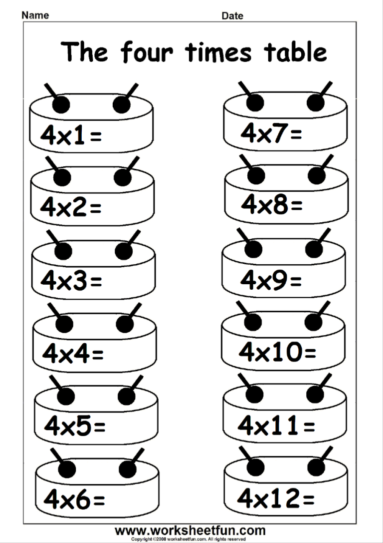 2 Times Table Worksheets To Print