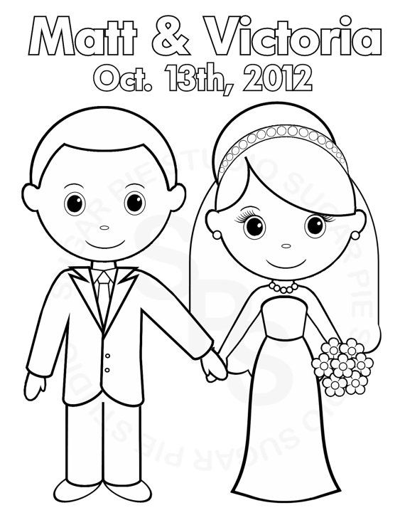 Bride And Groom Coloring Pages