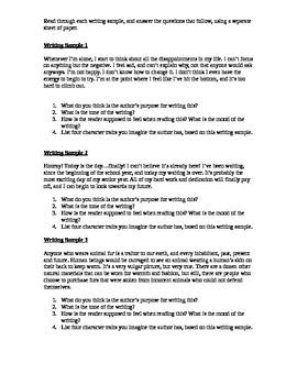 Tone And Mood Worksheets 6th Grade