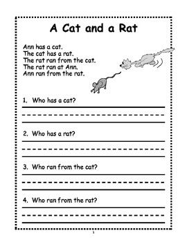 Grade 1 Worksheets Reading