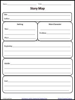 Story Map Worksheet 3rd Grade