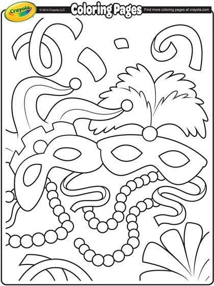 Mardi Gras Coloring Pages