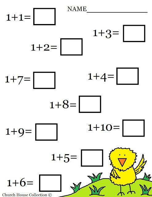 Free Printable Math Addition Worksheets For Kindergarten