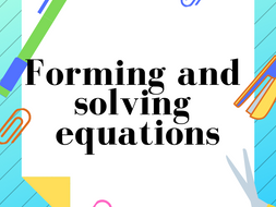 Forming And Solving Equations Worksheet Pdf