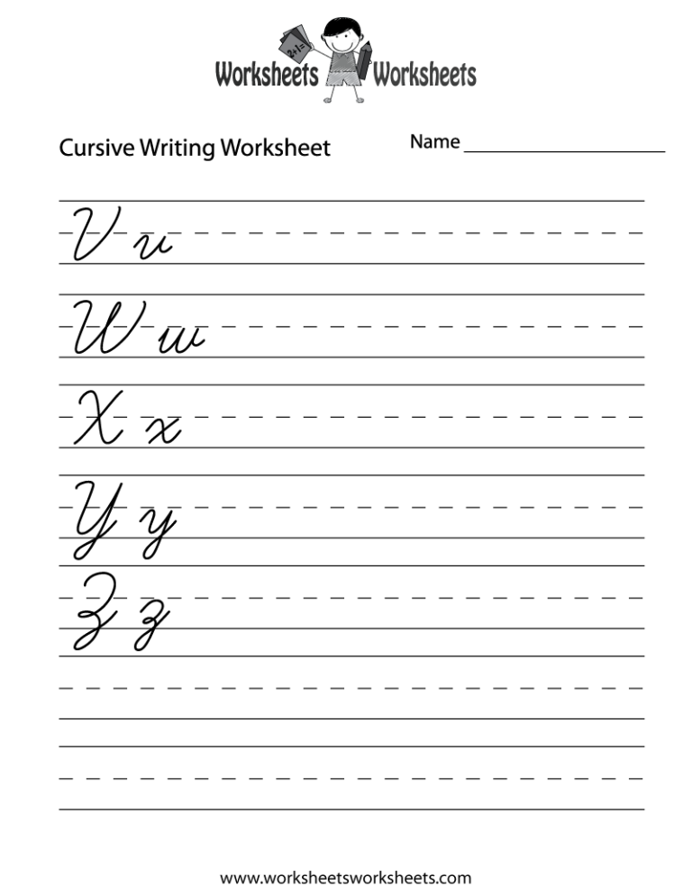 Handwriting Worksheets Pdf