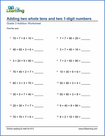 Number Sense Worksheets 3rd Grade Pdf