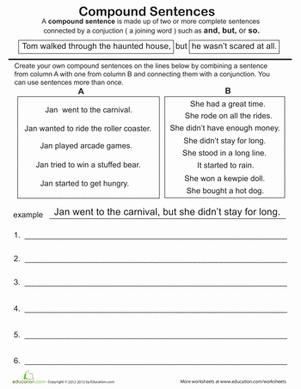 Compound Complex Sentences Worksheet