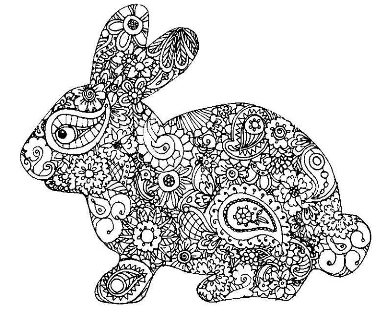 Bunny Coloring Pages For Adults