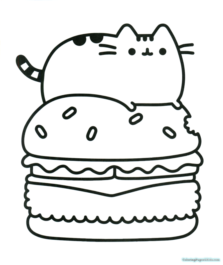 Hamburger Coloring Page