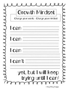 Growth Mindset Worksheets For Adults