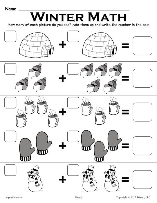 Simple Addition Worksheets Preschool