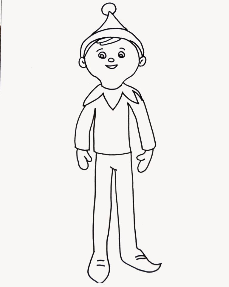 Elf On The Shelf Coloring Pages