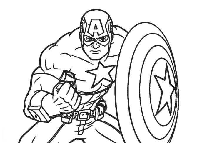 Captain America Coloring Pages For Adults