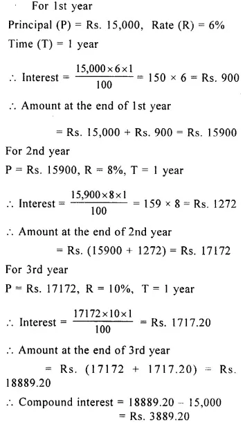 Compound Interest Worksheet For Class 8