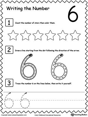 Number 6 Worksheets For Preschool