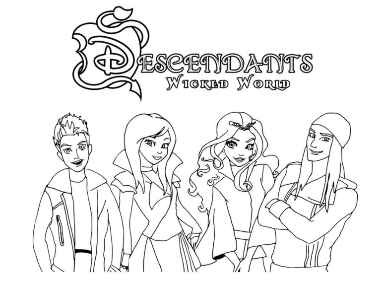 Descendants 3 Coloring Pages