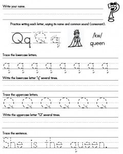 Alphabet Handwriting Worksheets