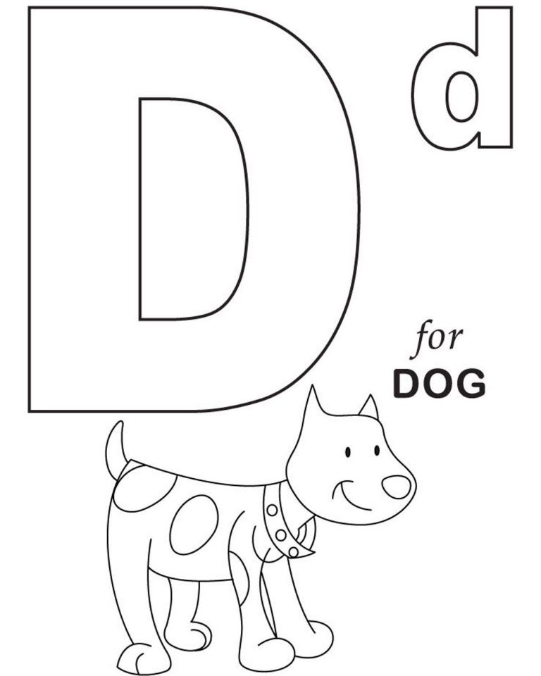 Alphabet Coloring Pages D