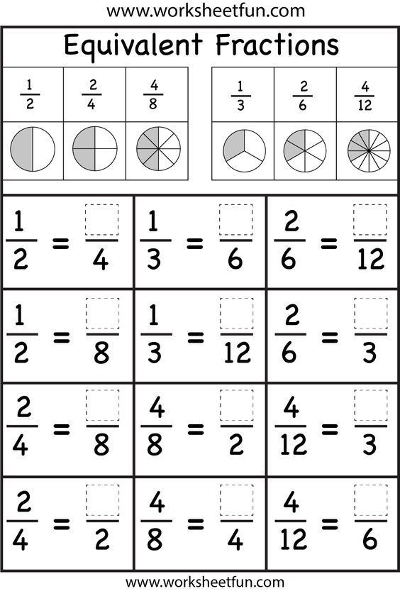 Comparing Fractions Worksheets 4th Grade