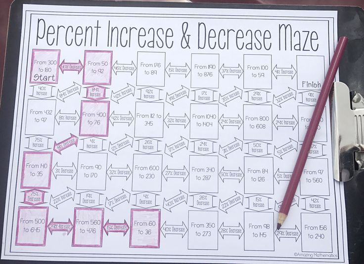 Percentage Increase And Decrease Worksheet Pdf