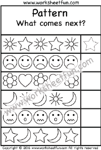 Maths Worksheet For Class 1 Patterns