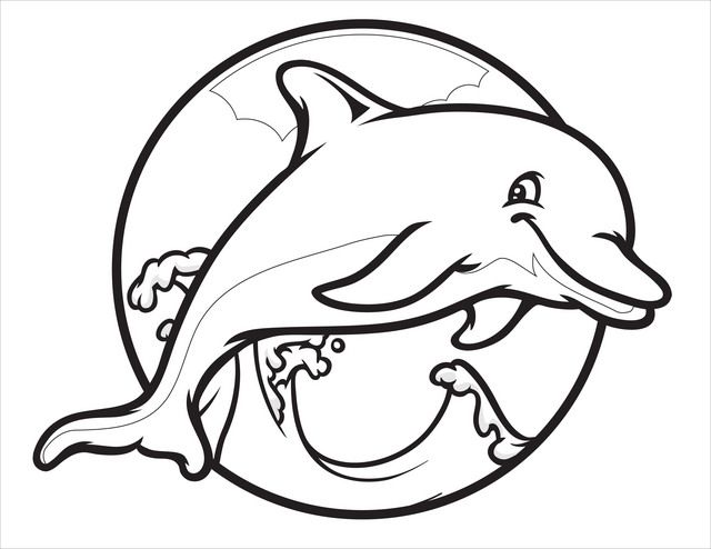 Dolphin Coloring Pages Free Printable