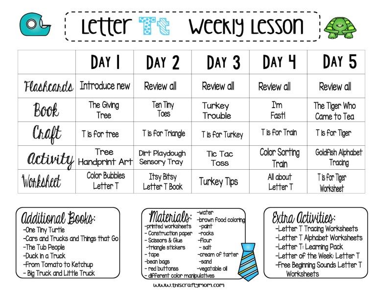 Preschool Free Printable Pre K Lesson Plans