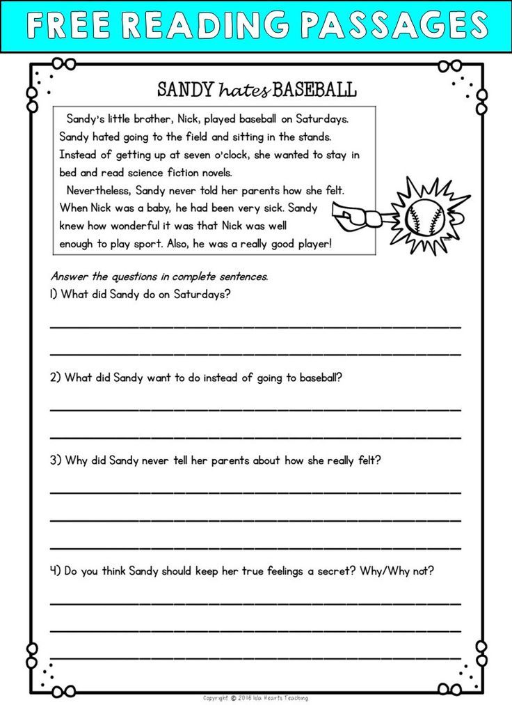 2nd Grade Reading Worksheets