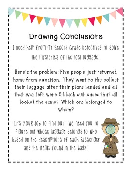 Drawing Conclusions Worksheets 2nd Grade