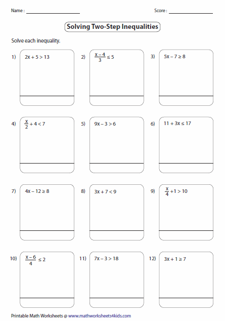 Multi Step Equations Worksheet 4th Grade