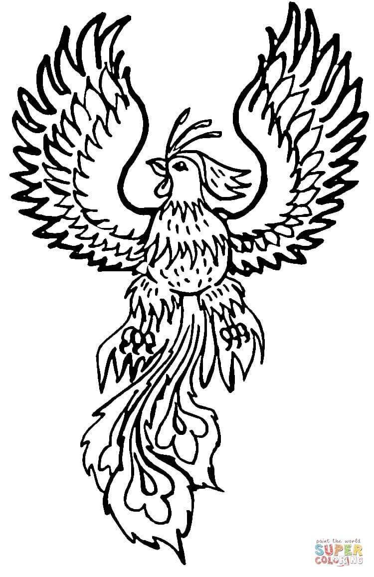 Phoenix Coloring Page