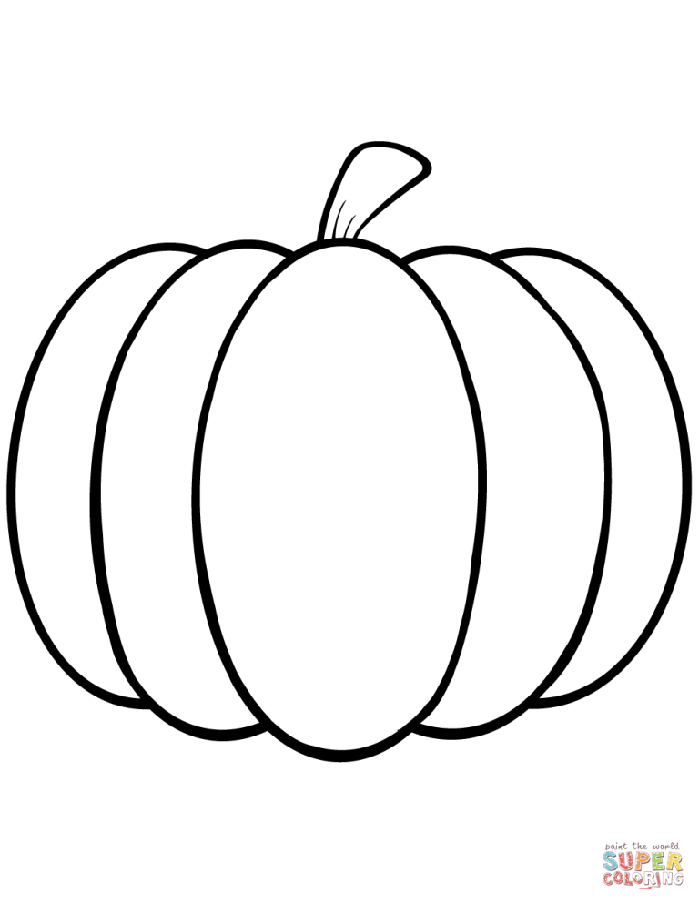 Pumpkin Coloring Pages Easy